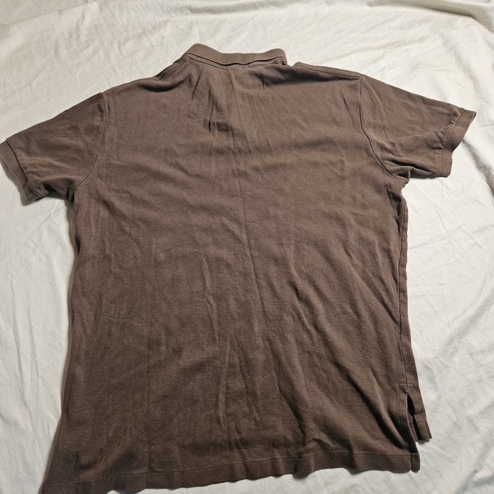 Polo Ralph Lauren Mens L Large Brown Short Sleeve Classic Fit‎ Polo Shirt Cotton - Picture 6 of 6
